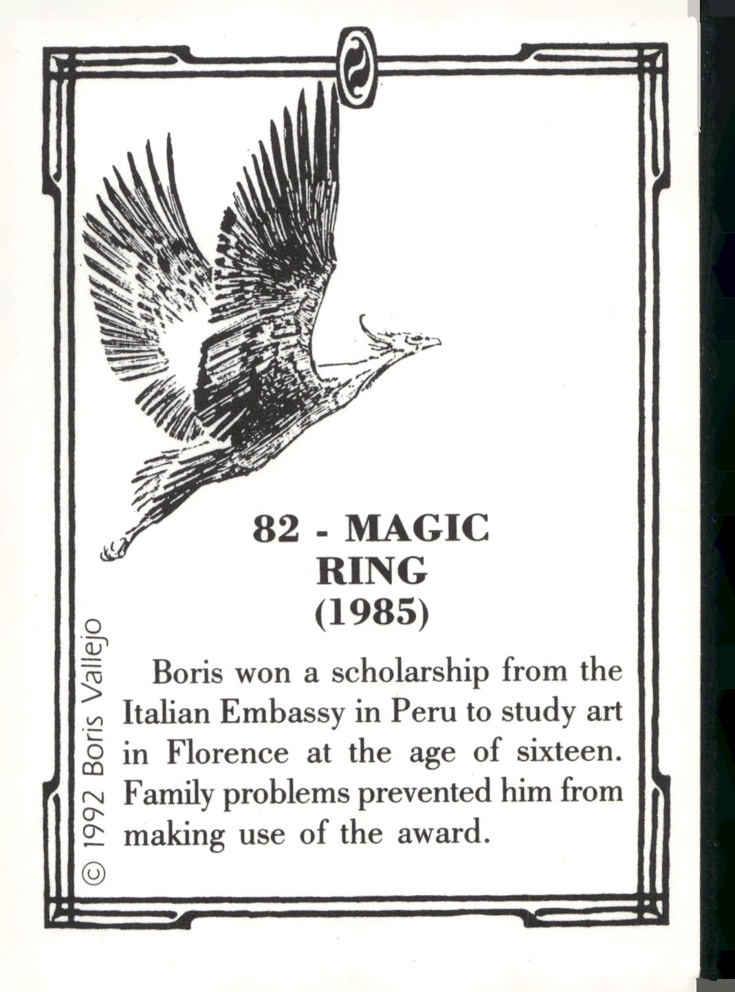 1992 Comic Images Boris Series 2: The Fantasy Continues #82 Magic Ring