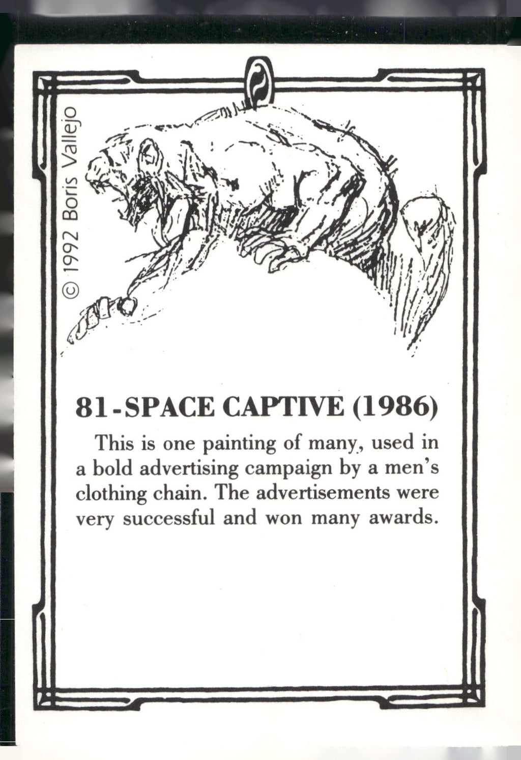 1992 Comic Images Boris Series 2: The Fantasy Continues #81 Space Captive