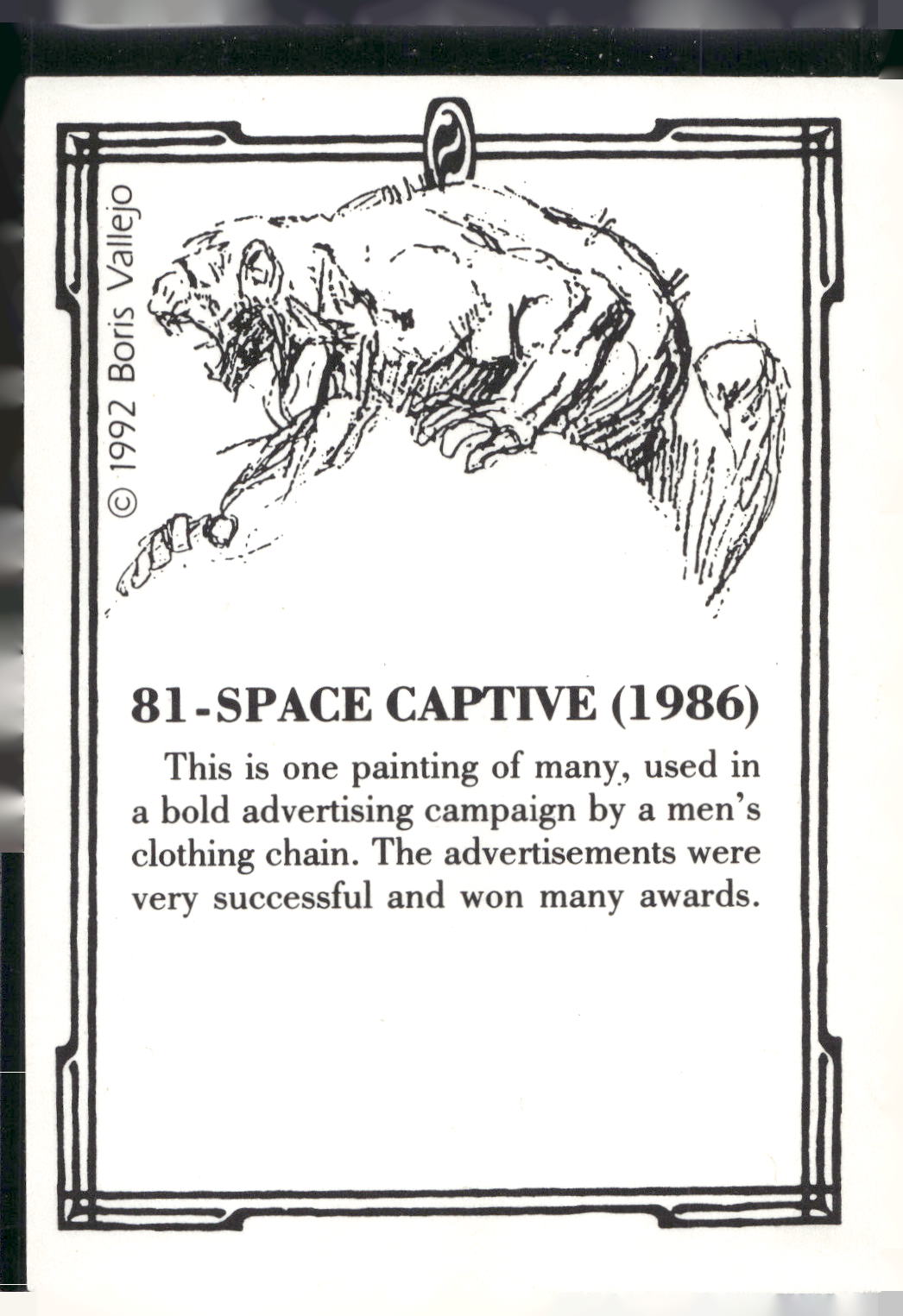 1992 Comic Images Boris Series 2: The Fantasy Continues #81 Space Captive