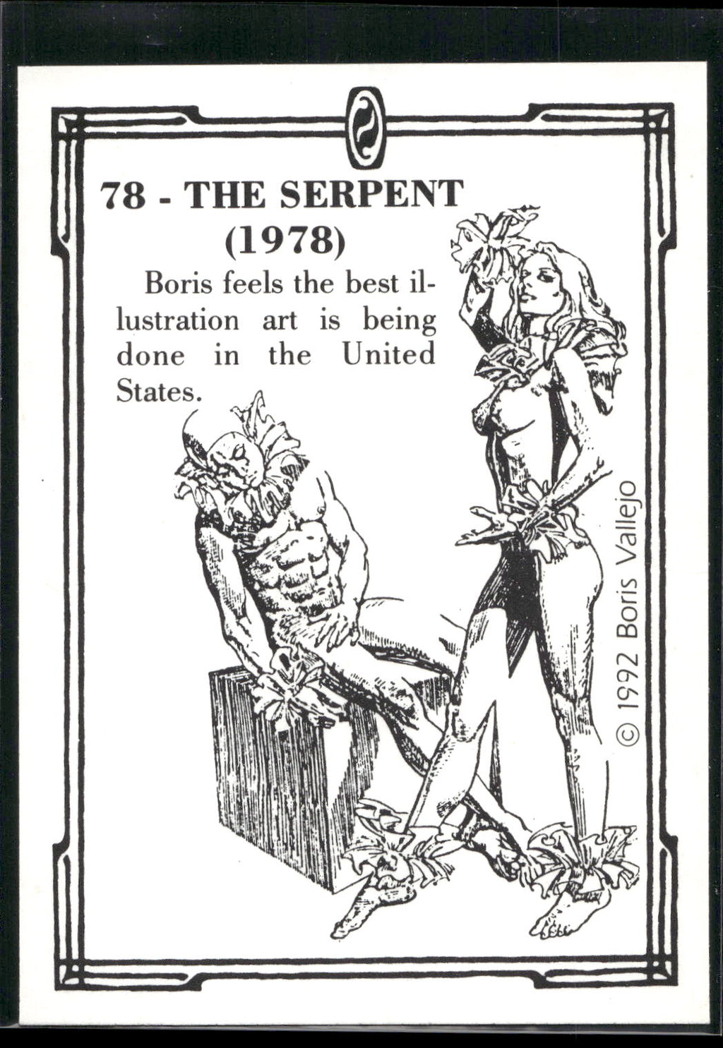 1992 Comic Images Boris Series 2: The Fantasy Continues #78 The Serpent