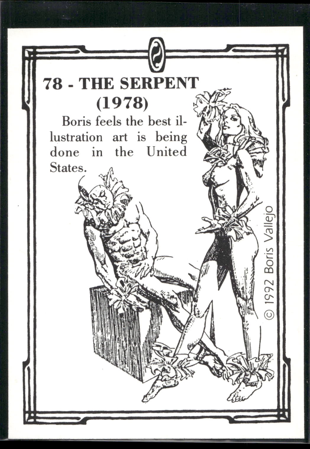 1992 Comic Images Boris Series 2: The Fantasy Continues #78 The Serpent