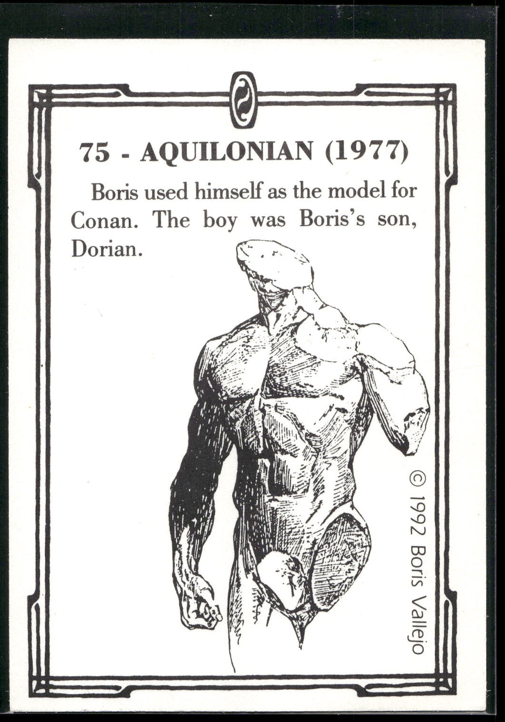 1992 Comic Images Boris Series 2: The Fantasy Continues #75 Aquilonian