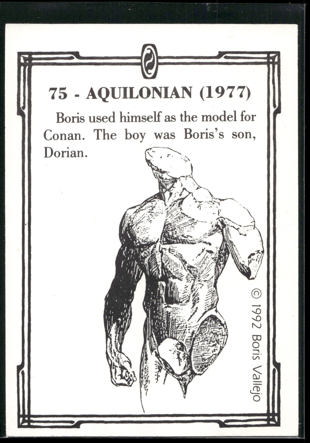 1992 Comic Images Boris Series 2: The Fantasy Continues #75 Aquilonian