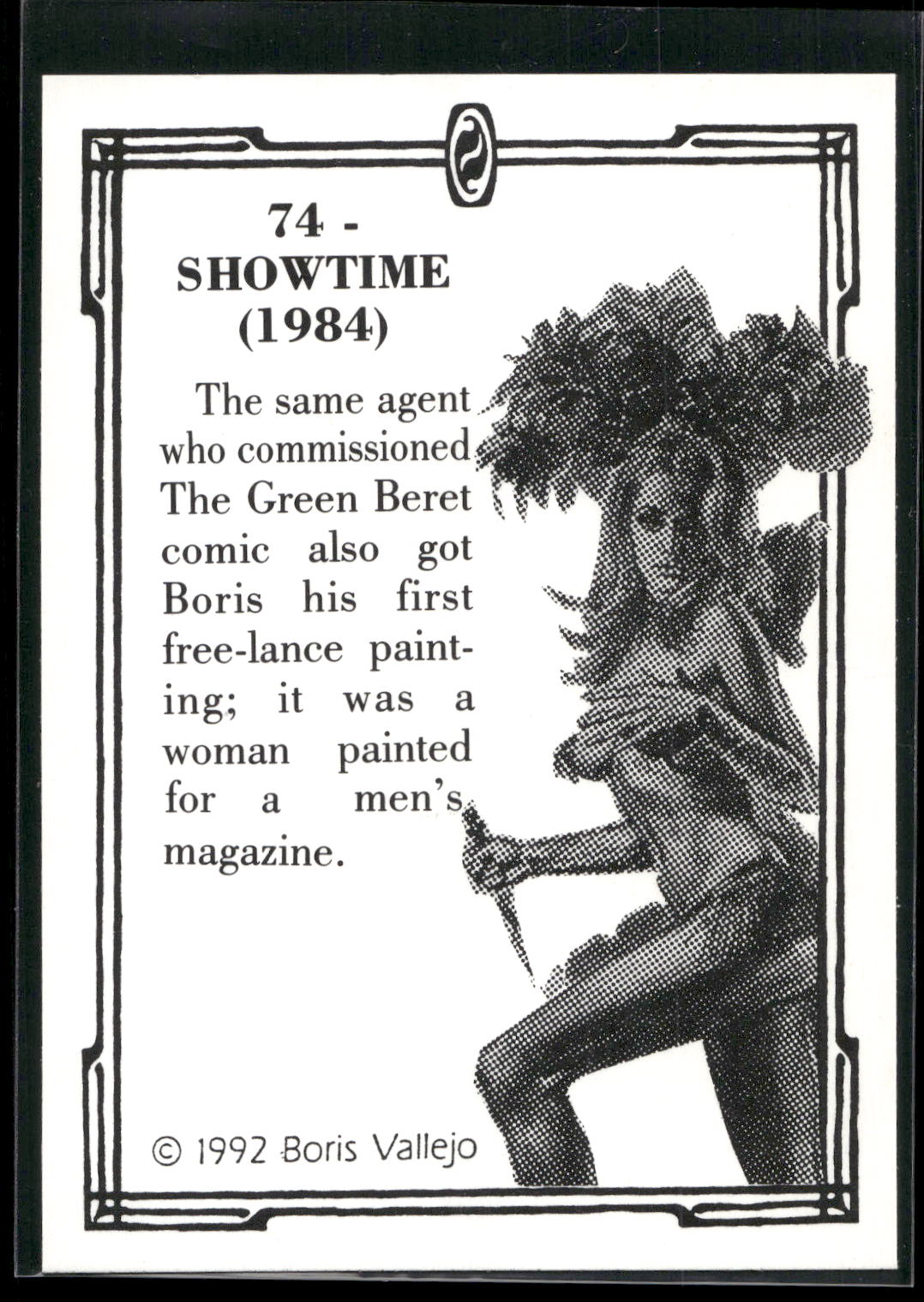 1992 Comic Images Boris Series 2: The Fantasy Continues #74 Showtime