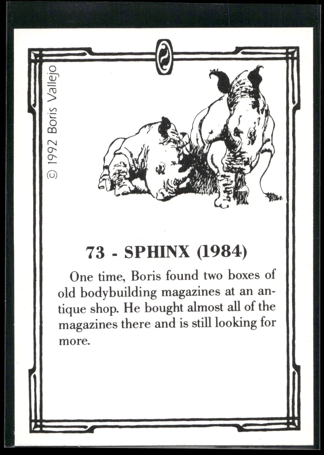 1992 Comic Images Boris Series 2: The Fantasy Continues #73 Sphinx