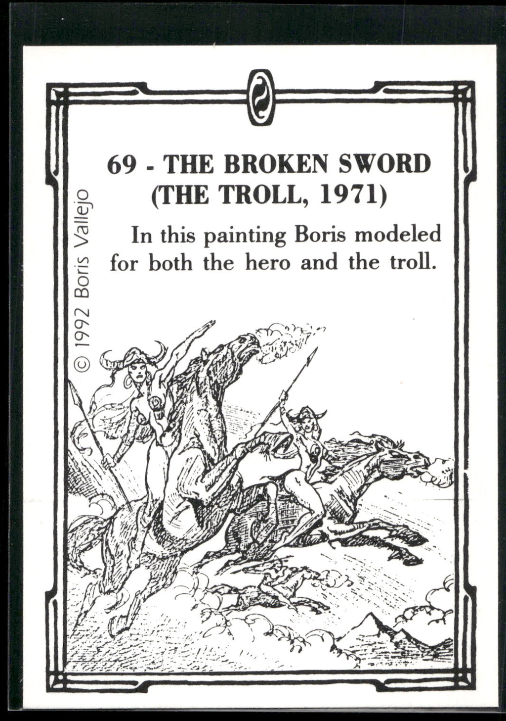 1992 Comic Images Boris Series 2: The Fantasy Continues #69 Broken Sword, The