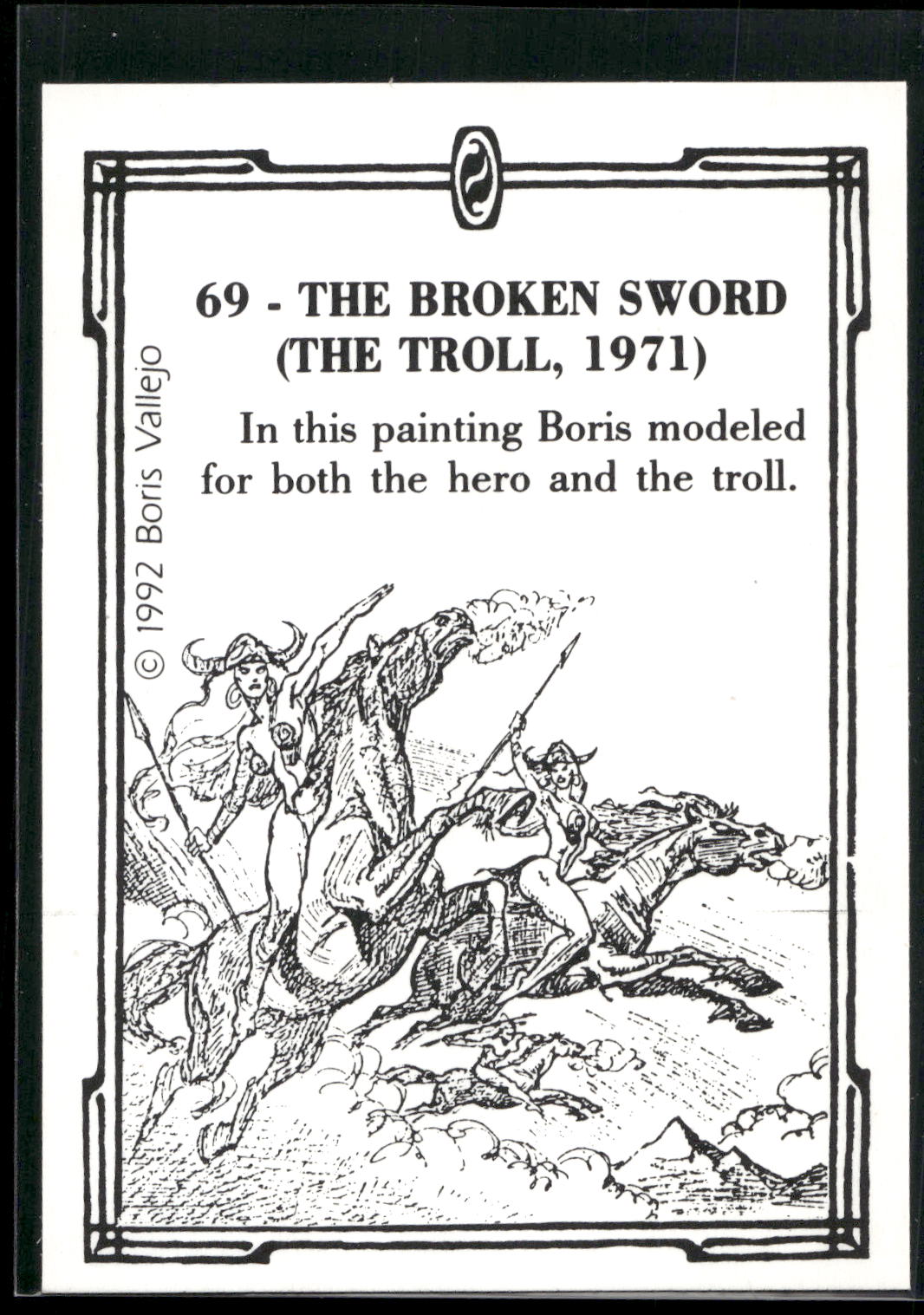 1992 Comic Images Boris Series 2: The Fantasy Continues #69 Broken Sword, The