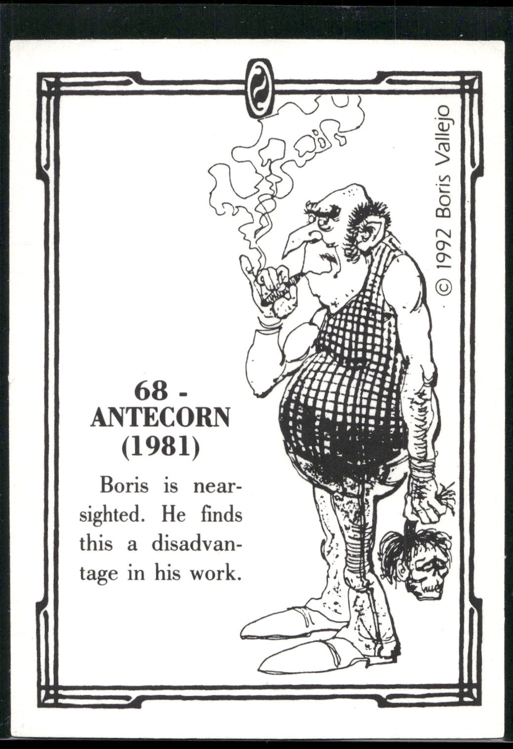 1992 Comic Images Boris Series 2: The Fantasy Continues #68 Antecorn