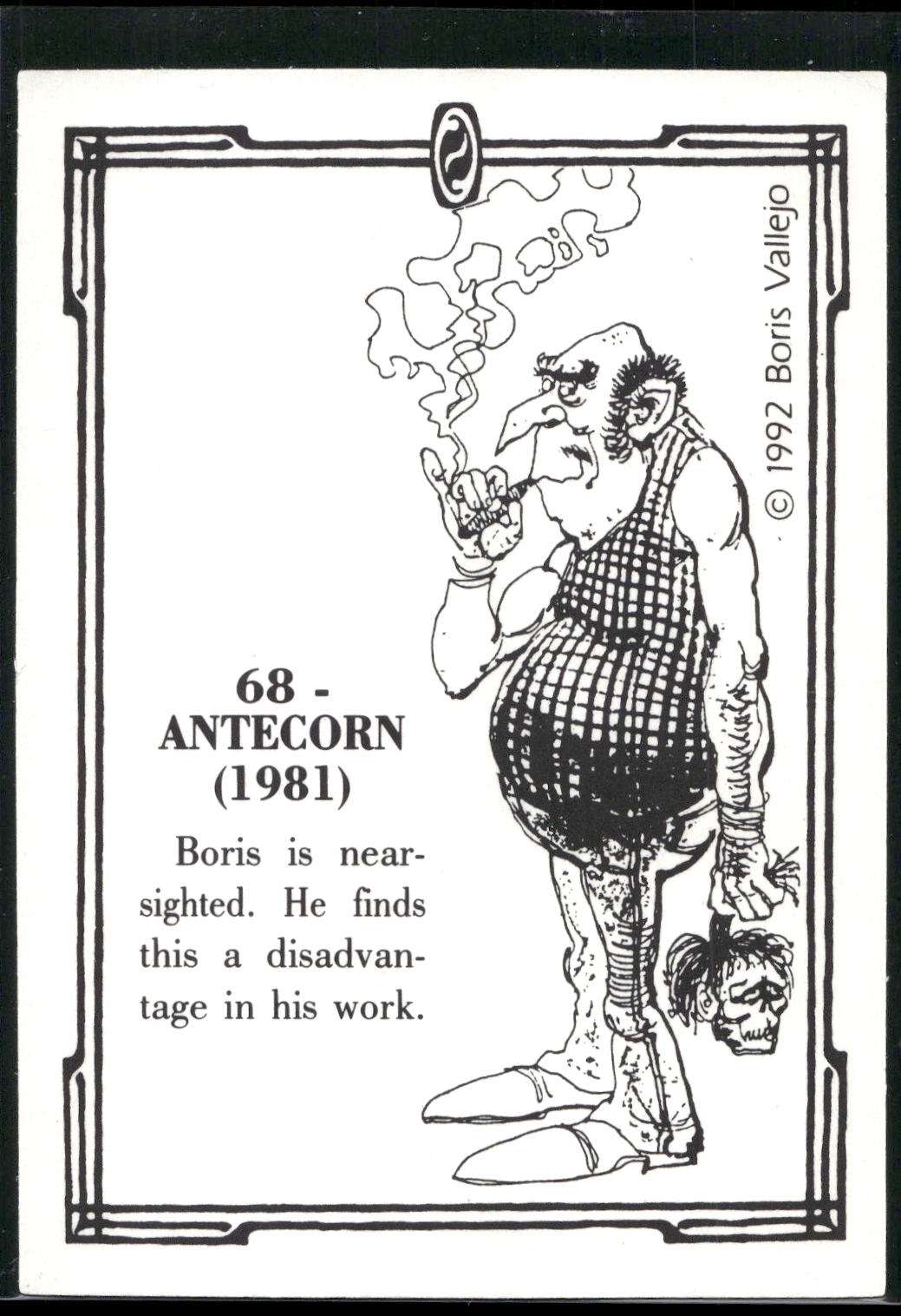 1992 Comic Images Boris Series 2: The Fantasy Continues #68 Antecorn