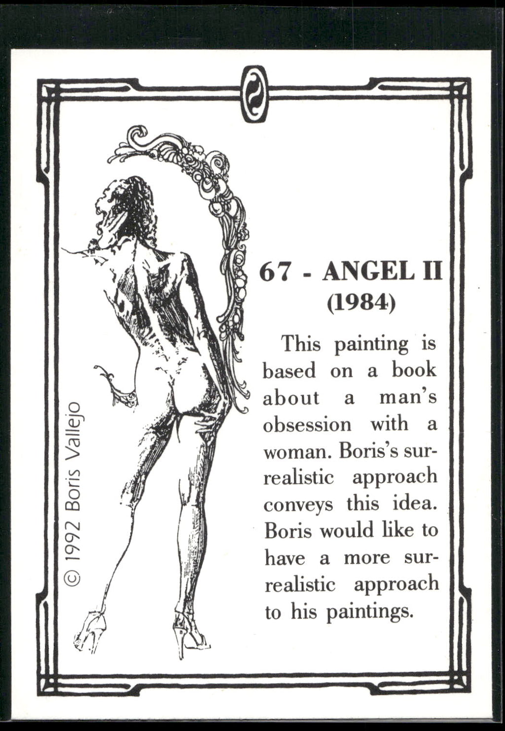1992 Comic Images Boris Series 2: The Fantasy Continues #67 Angel