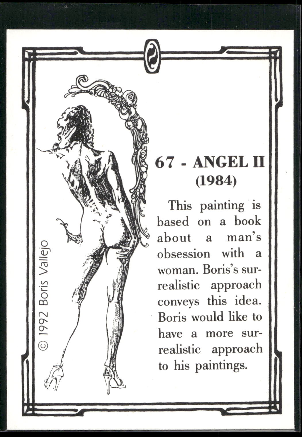 1992 Comic Images Boris Series 2: The Fantasy Continues #67 Angel