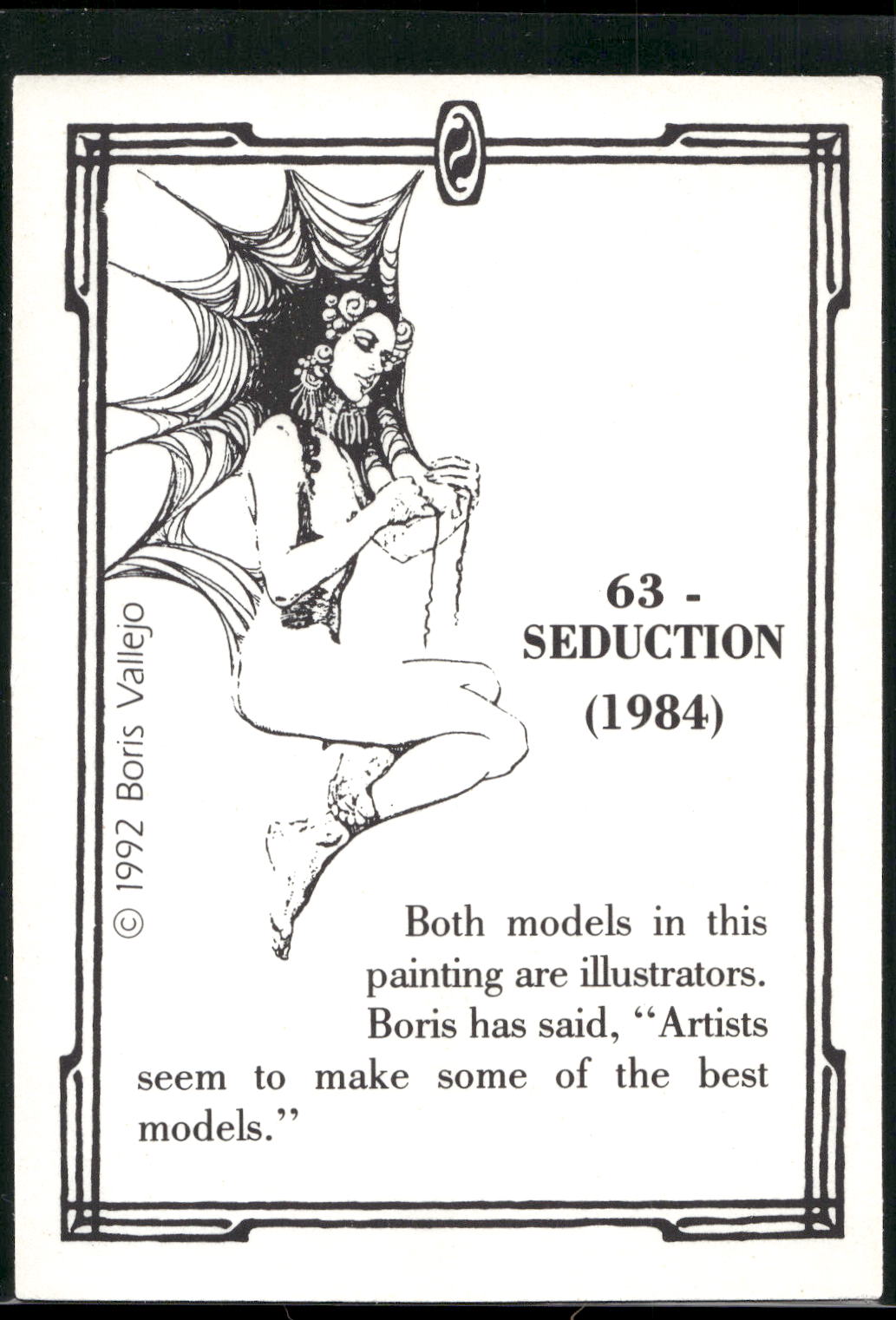 1992 Comic Images Boris Series 2: The Fantasy Continues #63 Seduction