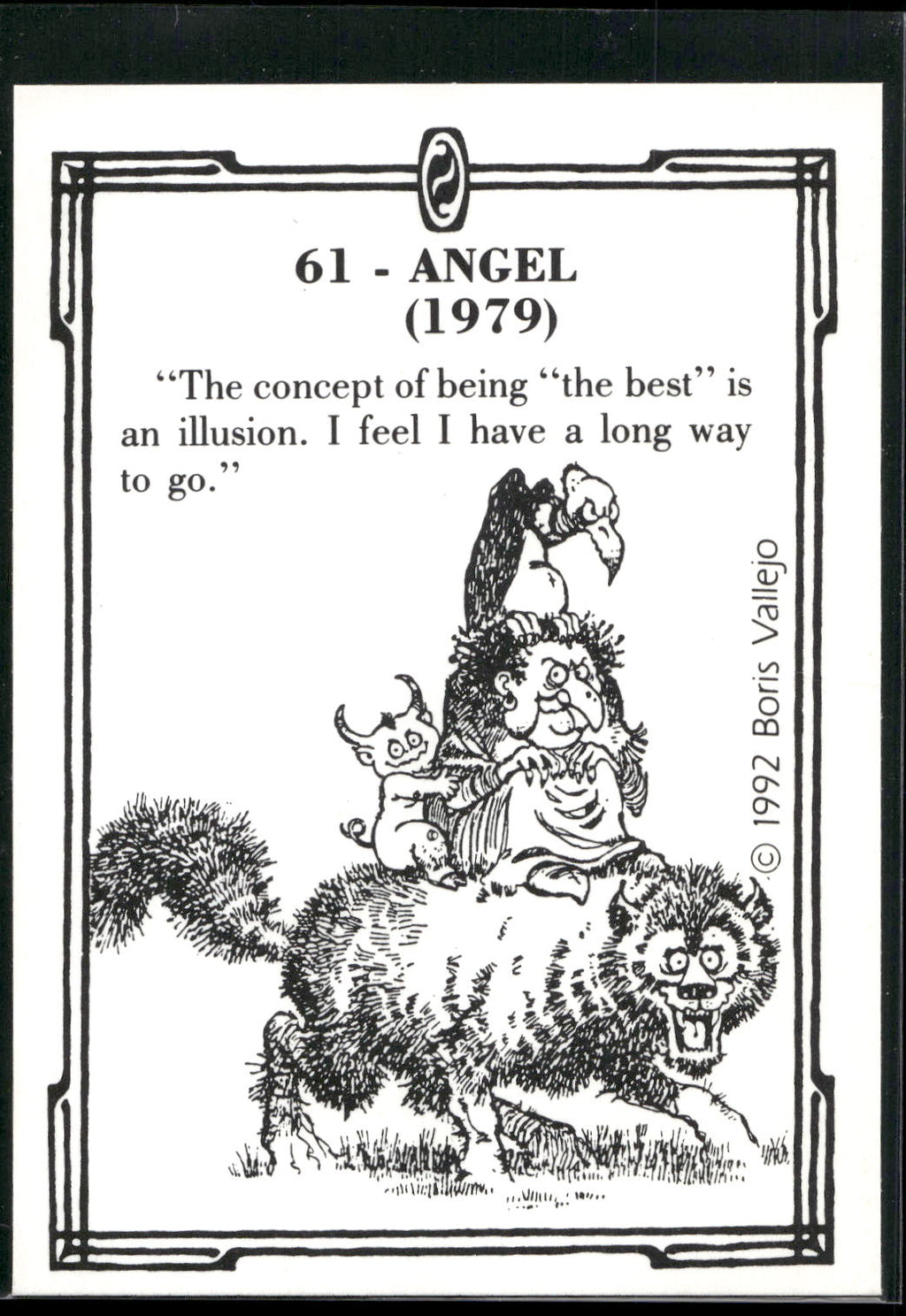 1992 Comic Images Boris Series 2: The Fantasy Continues #61 Angel