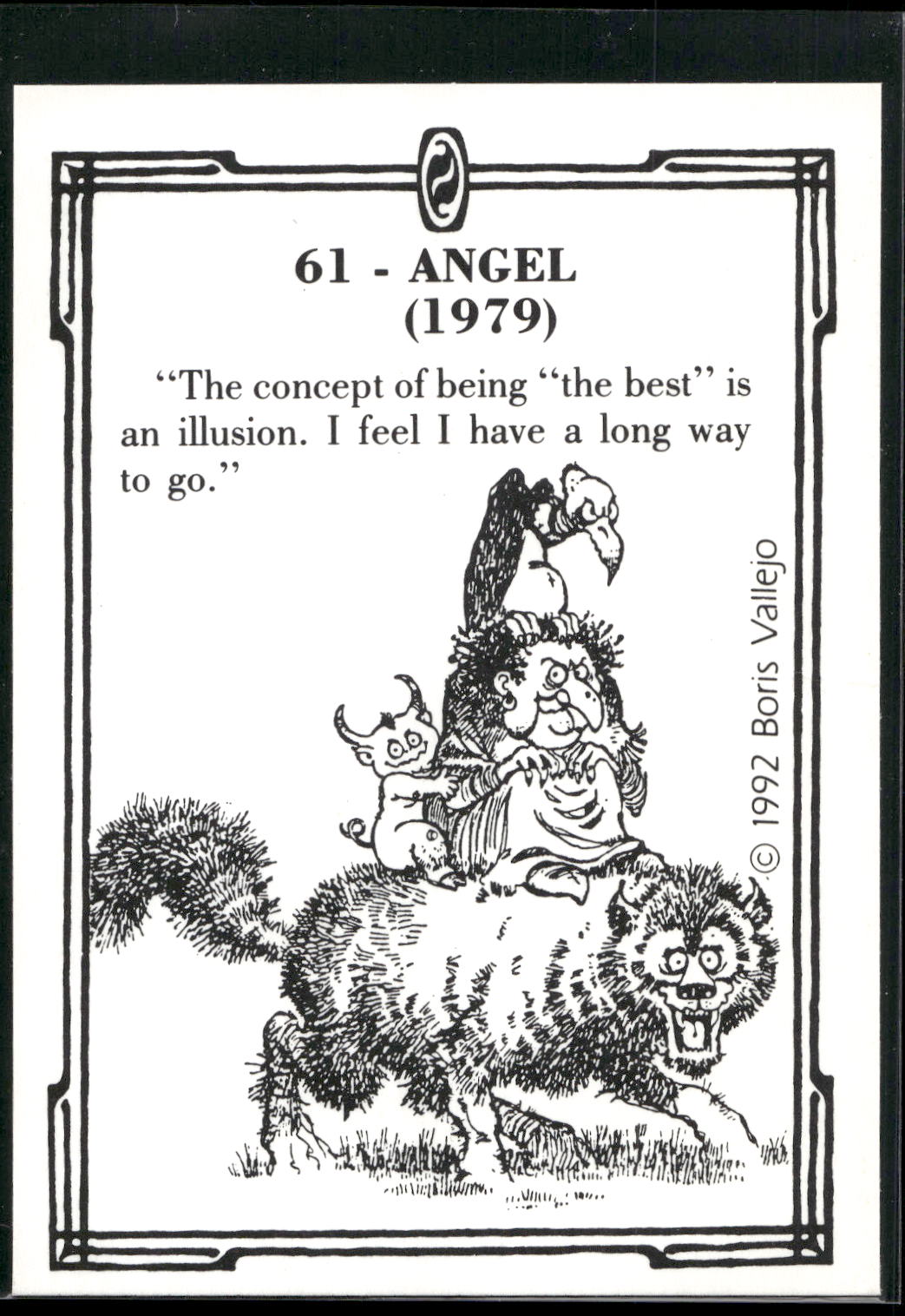 1992 Comic Images Boris Series 2: The Fantasy Continues #61 Angel