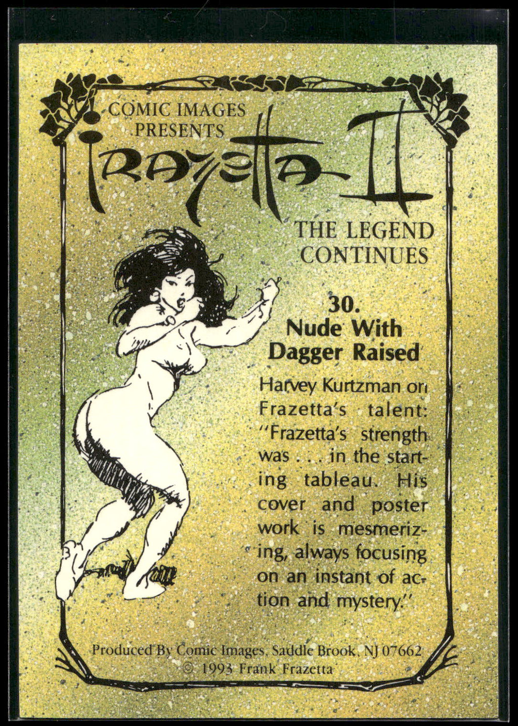 1993 Comic Images Frazetta II The Legend Continues #30 Nude with Dagger Raised