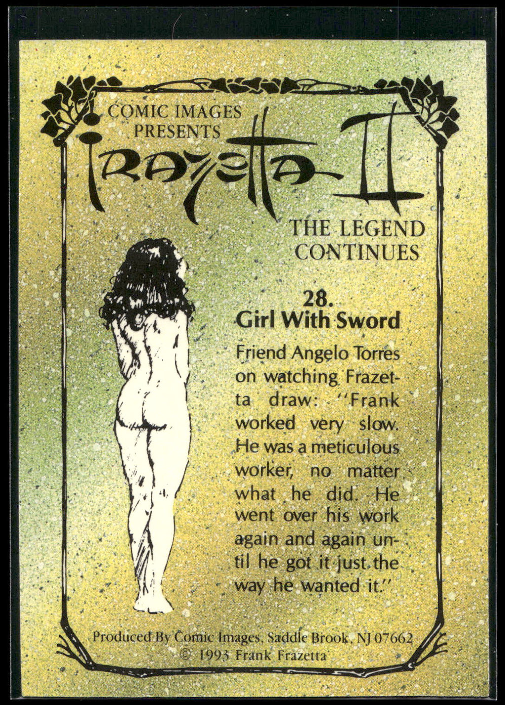 1993 Comic Images Frazetta II The Legend Continues #28 Girl with Sword