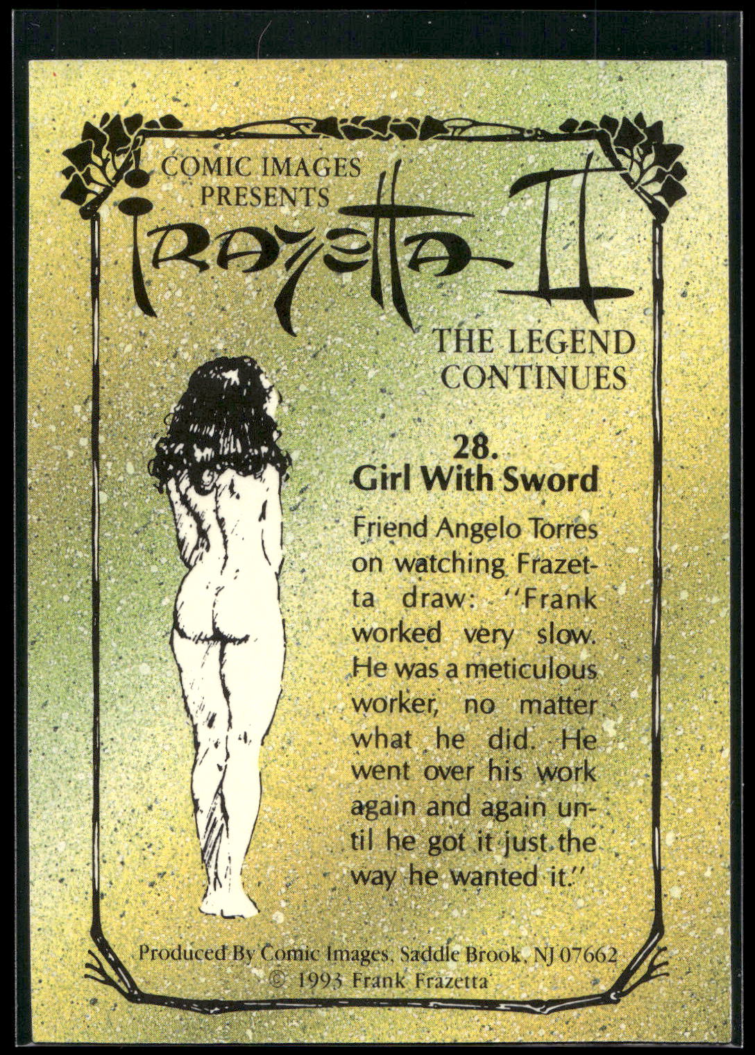 1993 Comic Images Frazetta II The Legend Continues #28 Girl with Sword