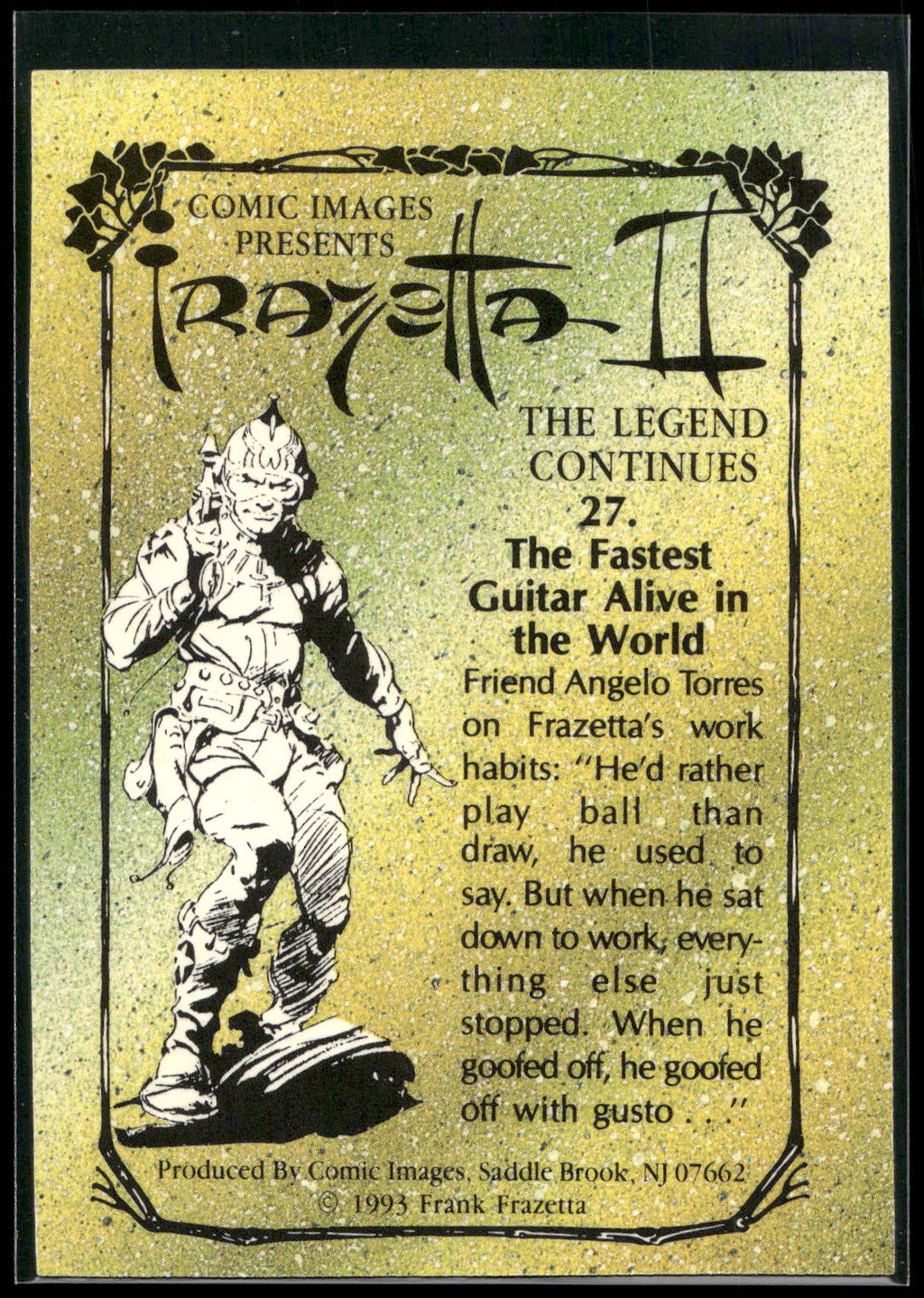 1993 Frazetta II The Legend Continues #27 The Fastest Guitar Alive in the World