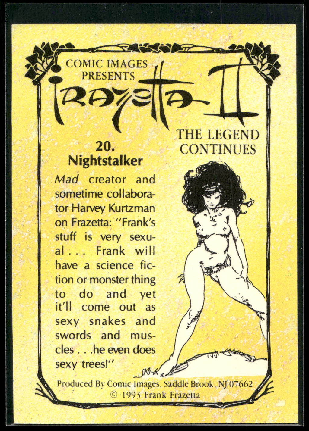 1993 Comic Images Frazetta II The Legend Continues #20 Nightstalker