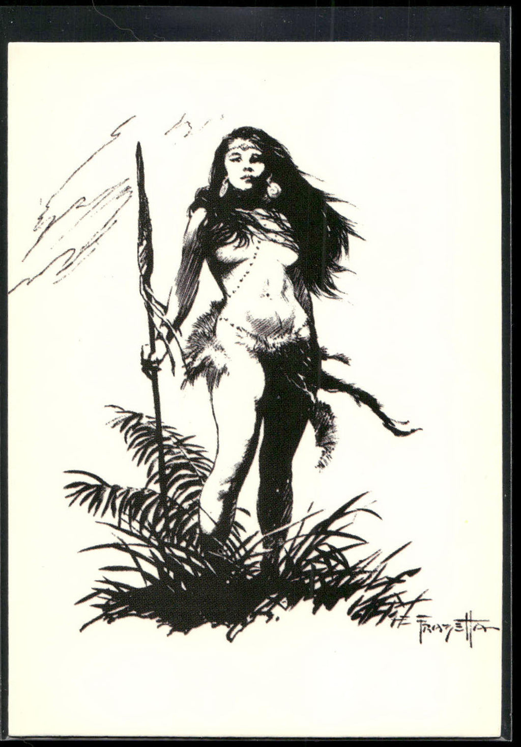1993 Comic Images Frazetta II The Legend Continues #15 Woman with Spear