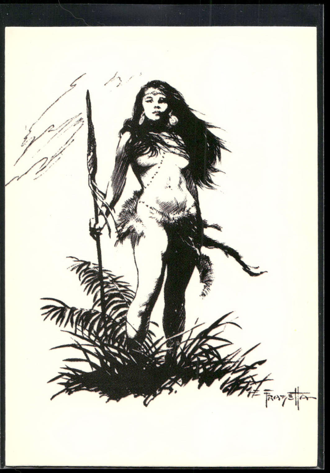 1993 Comic Images Frazetta II The Legend Continues #15 Woman with Spear