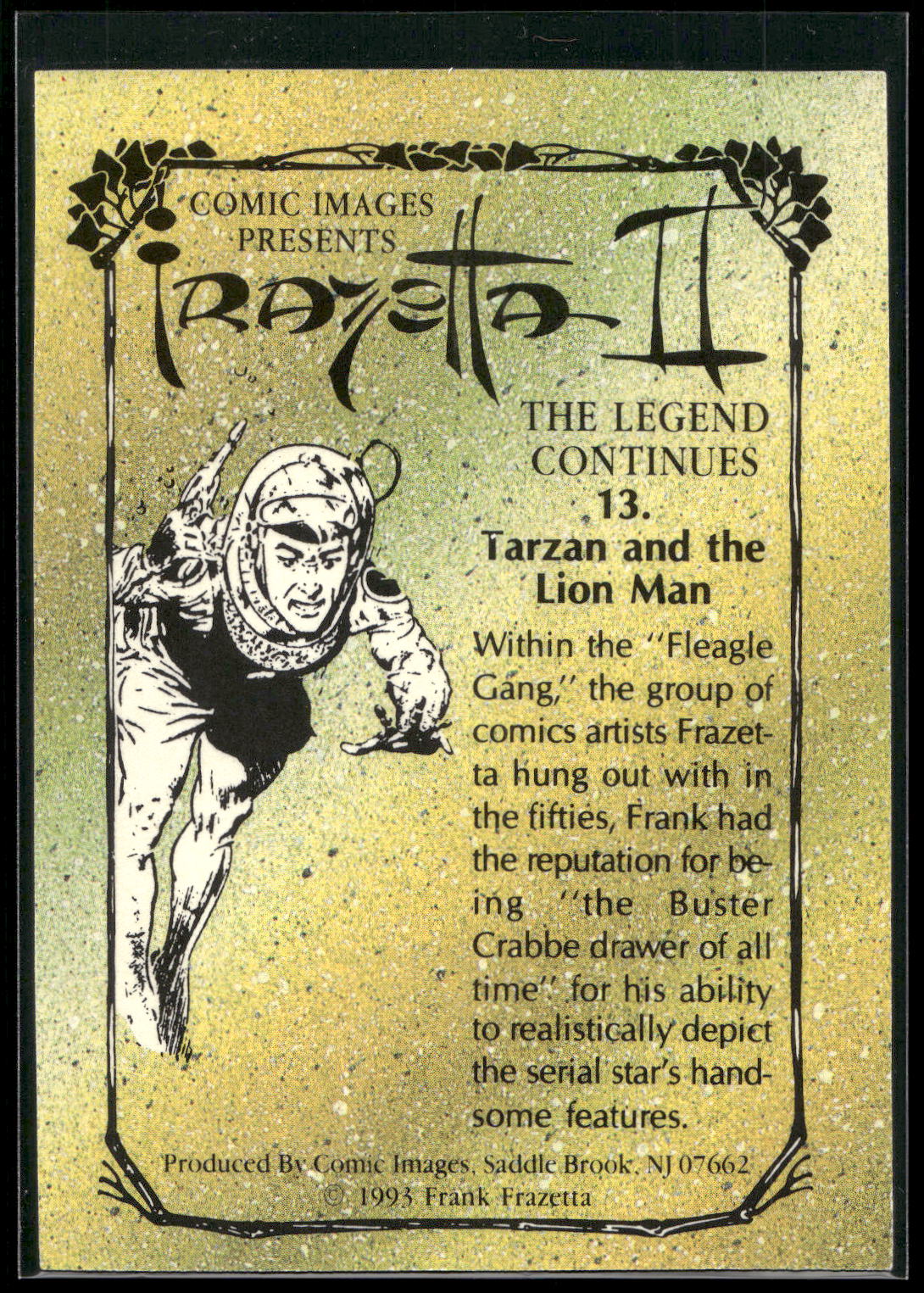 1993 Comic Images Frazetta II The Legend Continues #13 Tarzan and the Lion Man