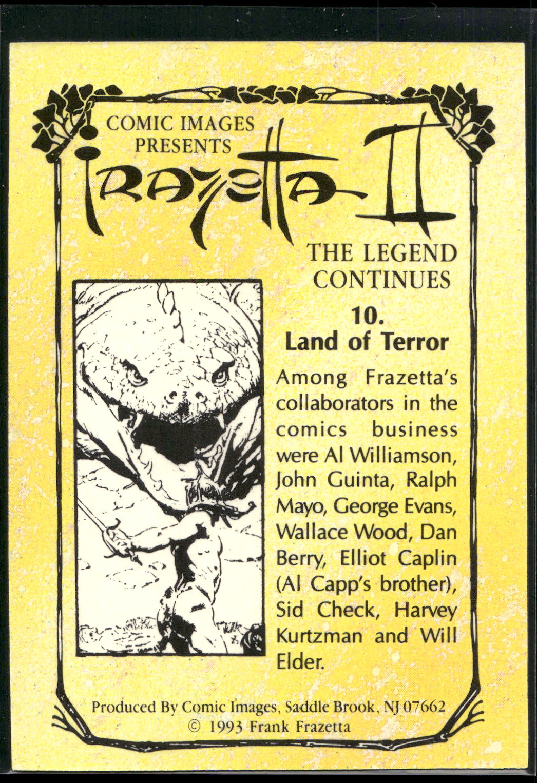 1993 Comic Images Frazetta II The Legend Continues #10 Land of Terror