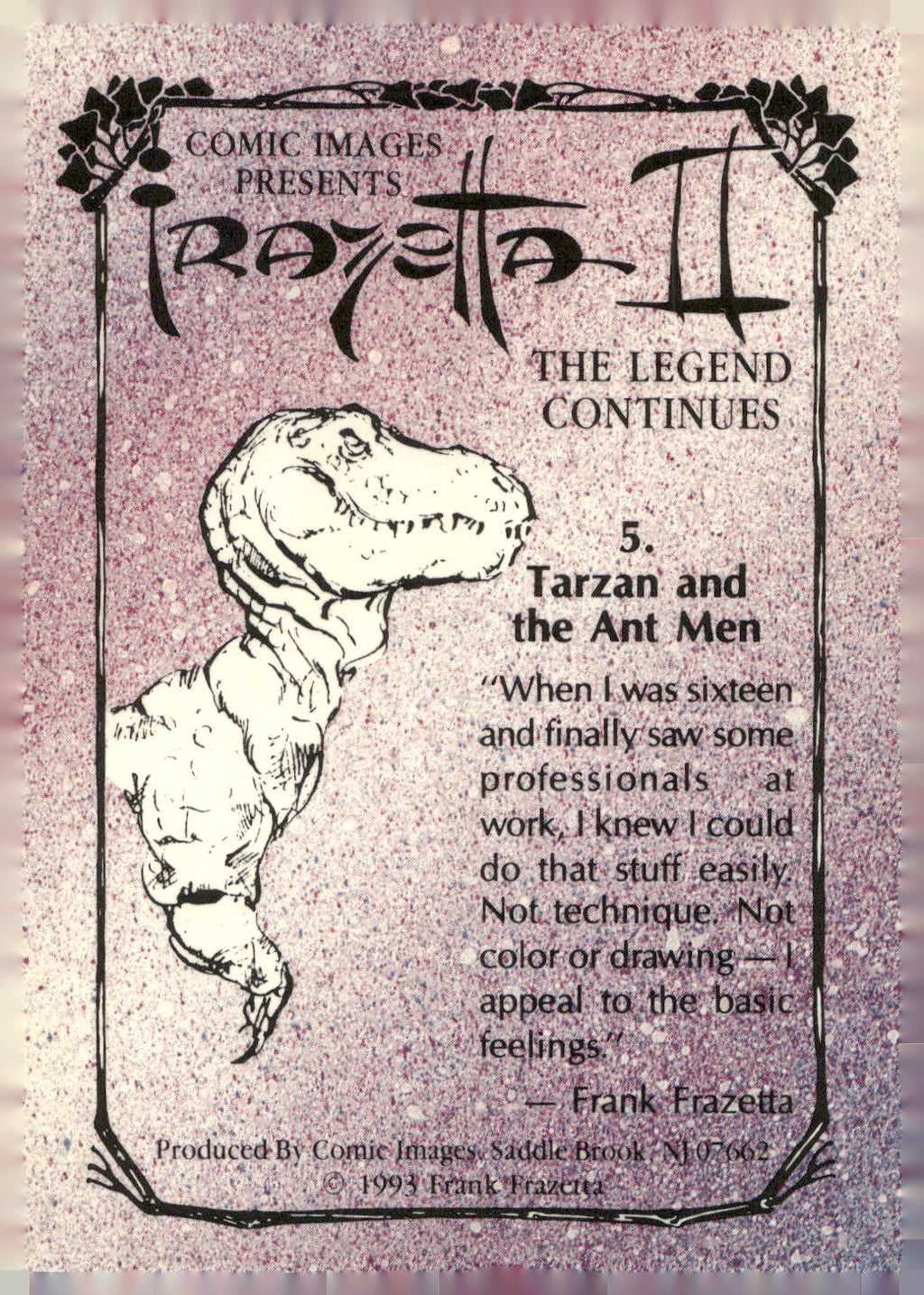 1993 Comic Images Frazetta II The Legend Continues #5 Tarzan and the Ant Men
