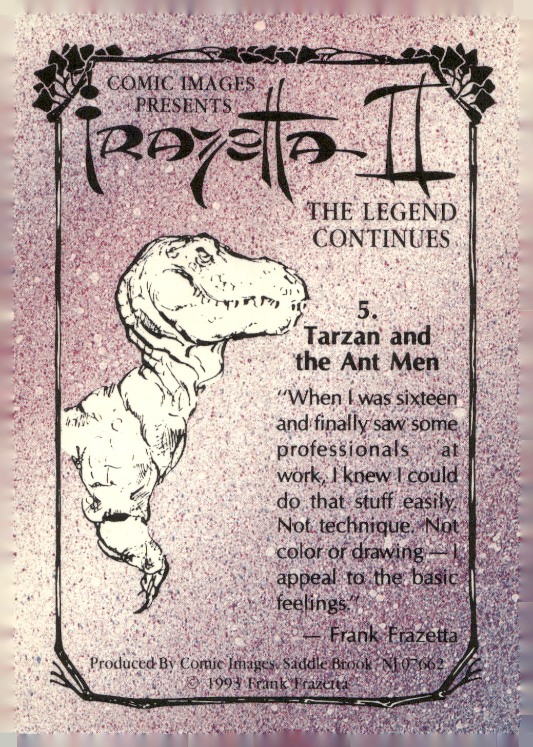 1993 Comic Images Frazetta II The Legend Continues #5 Tarzan and the Ant Men
