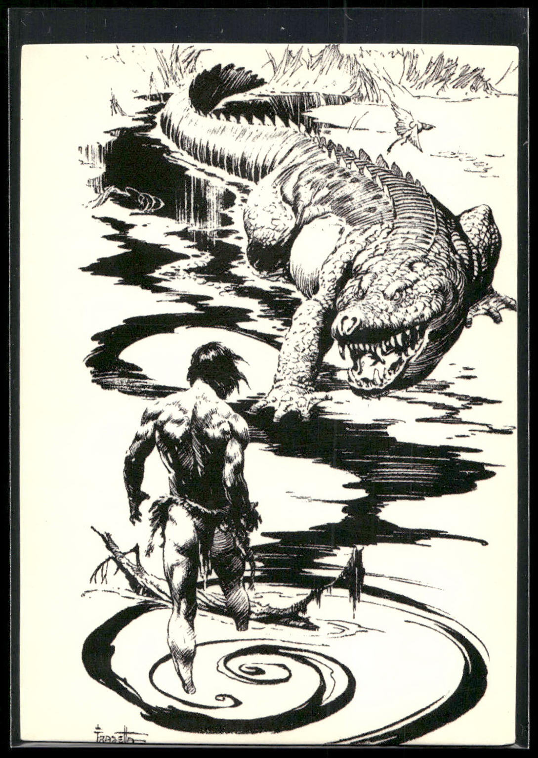 1993 Frazetta II The Legend Continues #4 Tarzan Against the Giant Alligator
