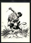 1993 Comic Images Frazetta II The Legend Continues #2 Tarzan Kills Lion