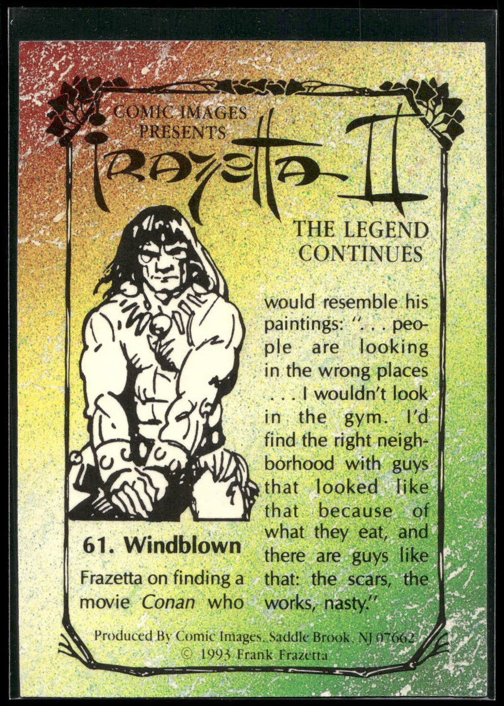 1993 Comic Images Frazetta II The Legend Continues #61 Windblown