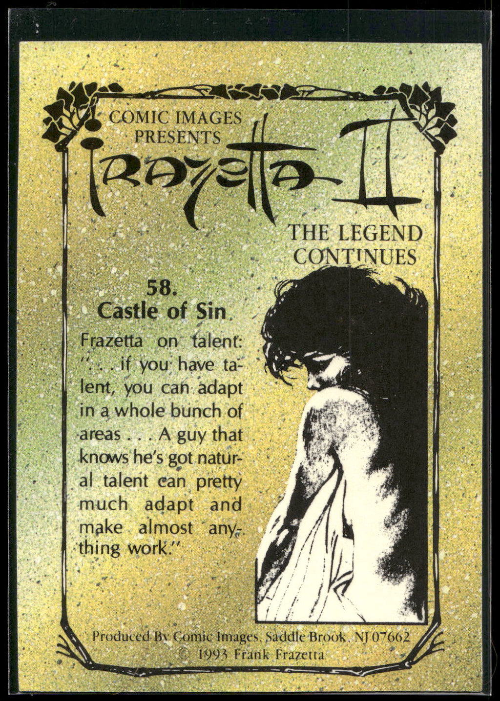 1993 Comic Images Frazetta II The Legend Continues #58 Castle of Sin