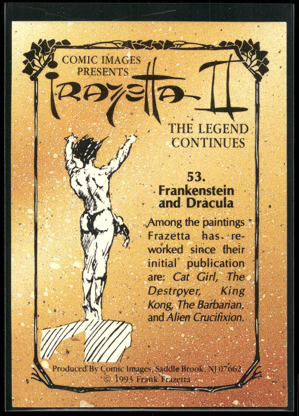 1993 Comic Images Frazetta II The Legend Continues #53 Frankenstein and Dracula