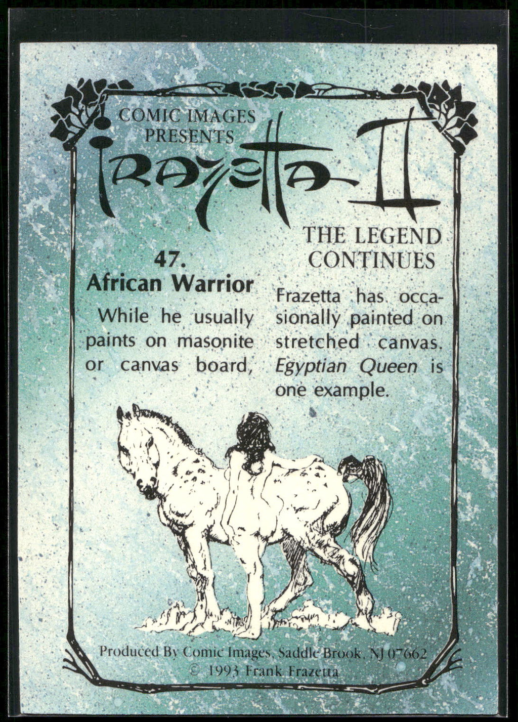 1993 Comic Images Frazetta II The Legend Continues #47 African Warrior