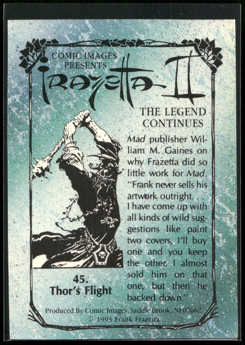 1993 Comic Images Frazetta II The Legend Continues #45 Thor's Flight