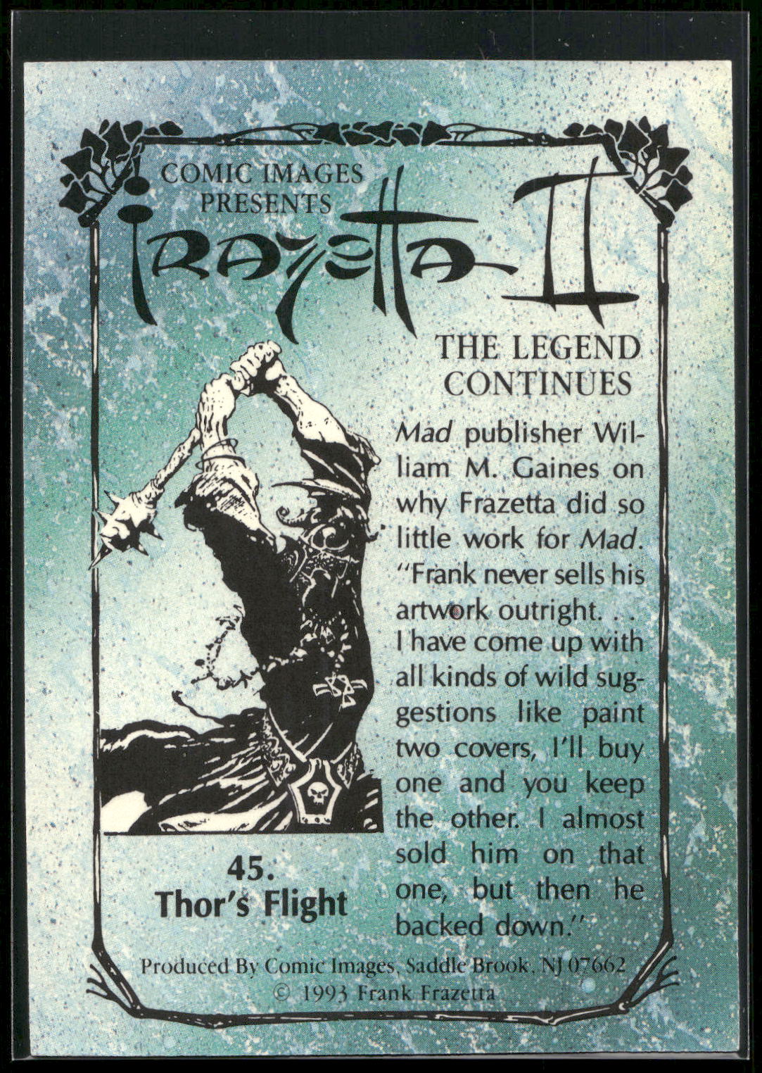 1993 Comic Images Frazetta II The Legend Continues #45 Thor's Flight