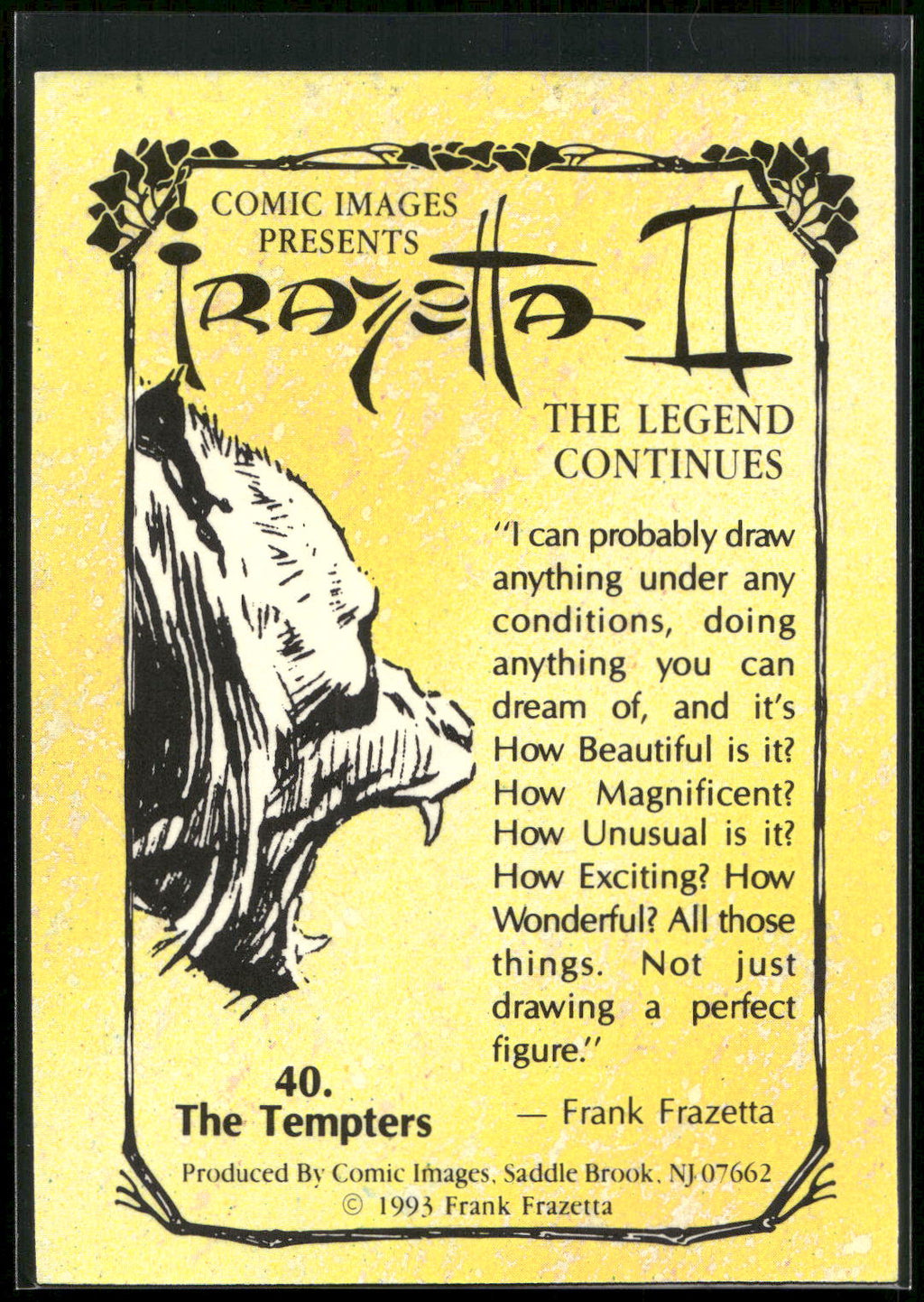 1993 Comic Images Frazetta II The Legend Continues #40 Tempters, The