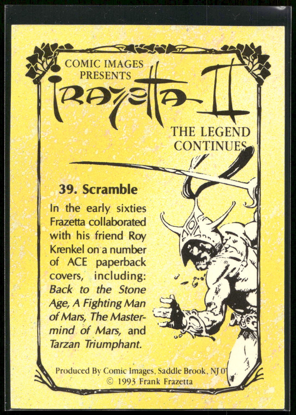 1993 Comic Images Frazetta II The Legend Continues #39 Scramble