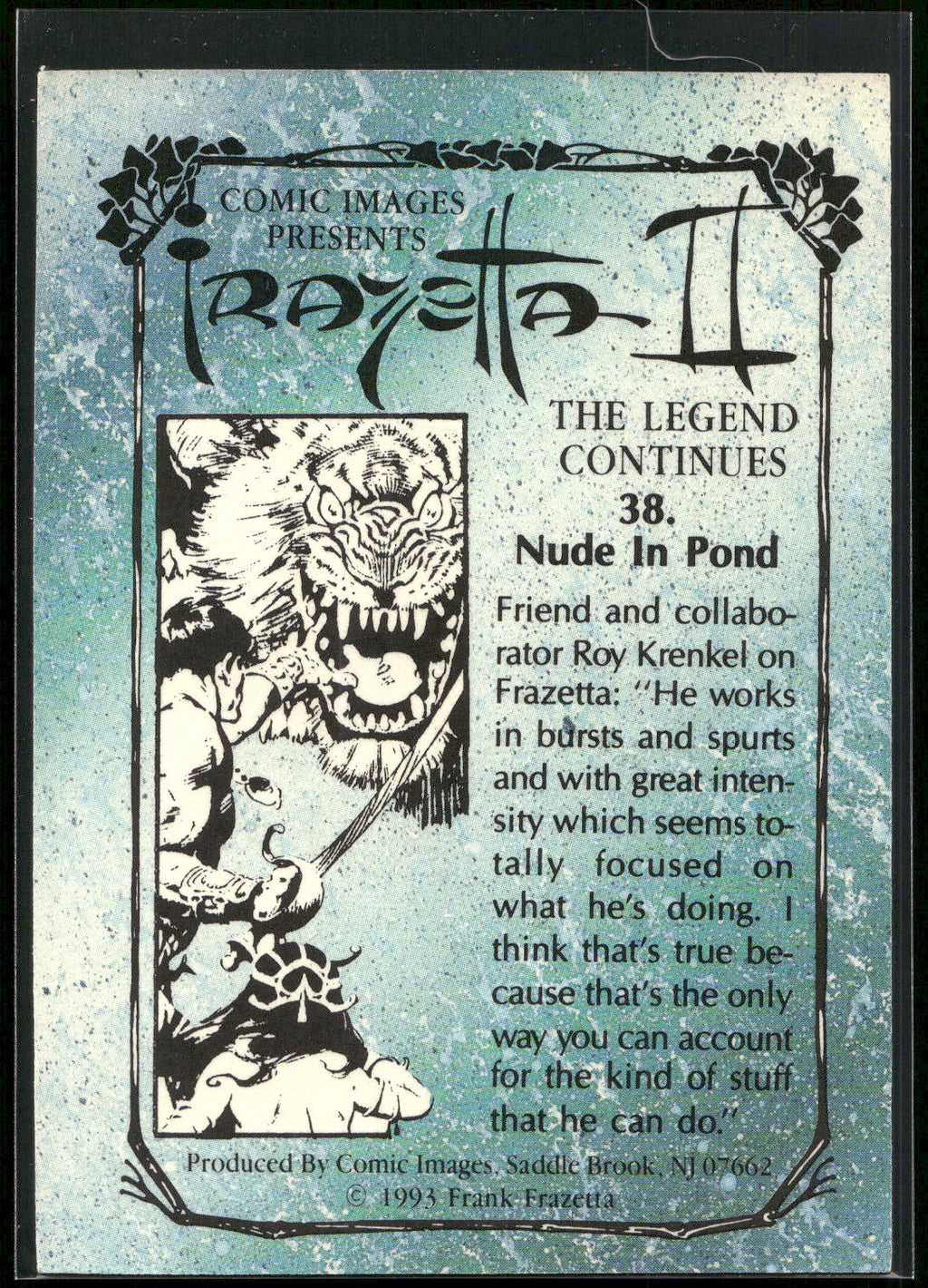 1993 Comic Images Frazetta II The Legend Continues #38 Nude in Pond