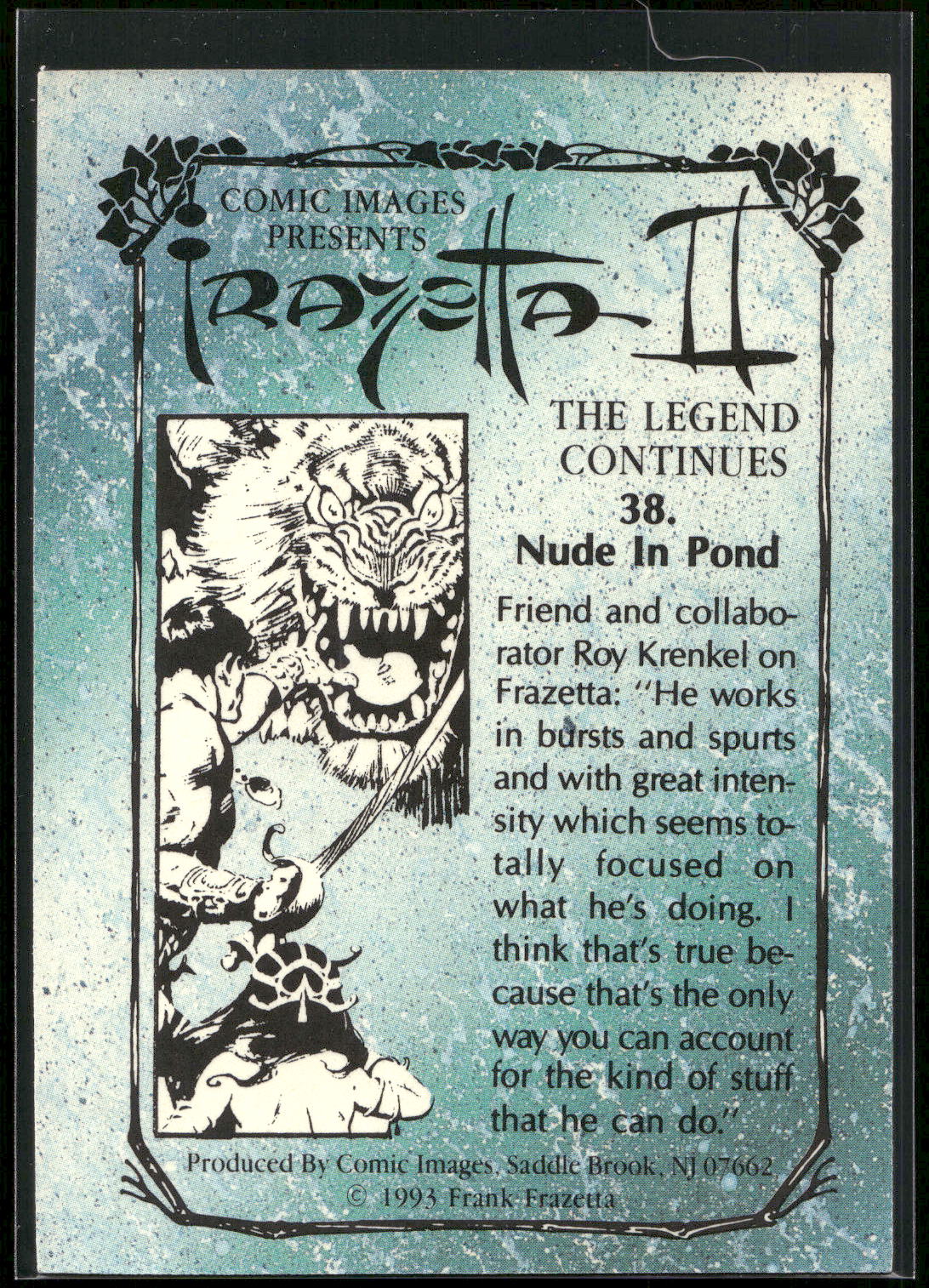 1993 Comic Images Frazetta II The Legend Continues #38 Nude in Pond