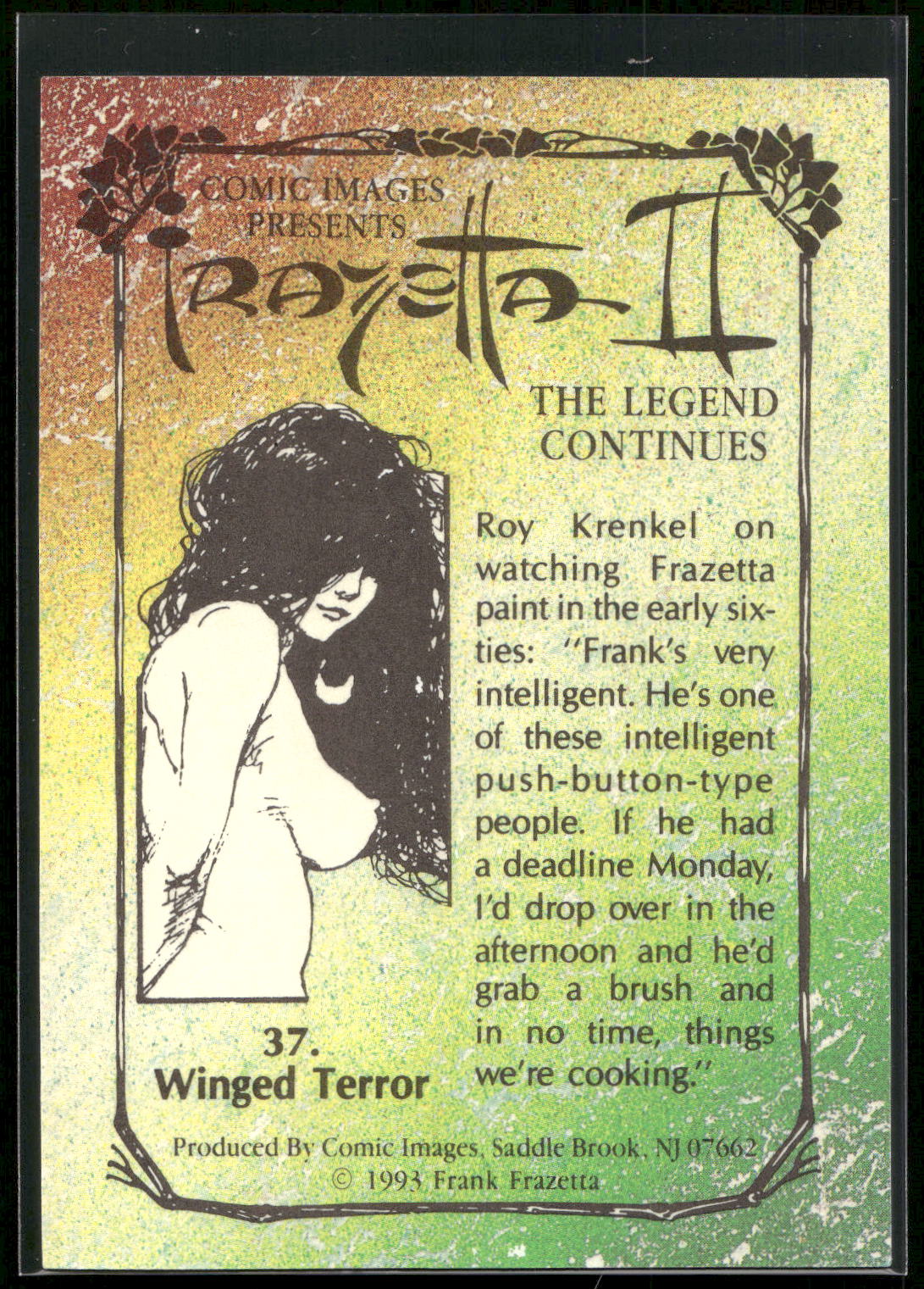 1993 Comic Images Frazetta II The Legend Continues #37 Winged Terror