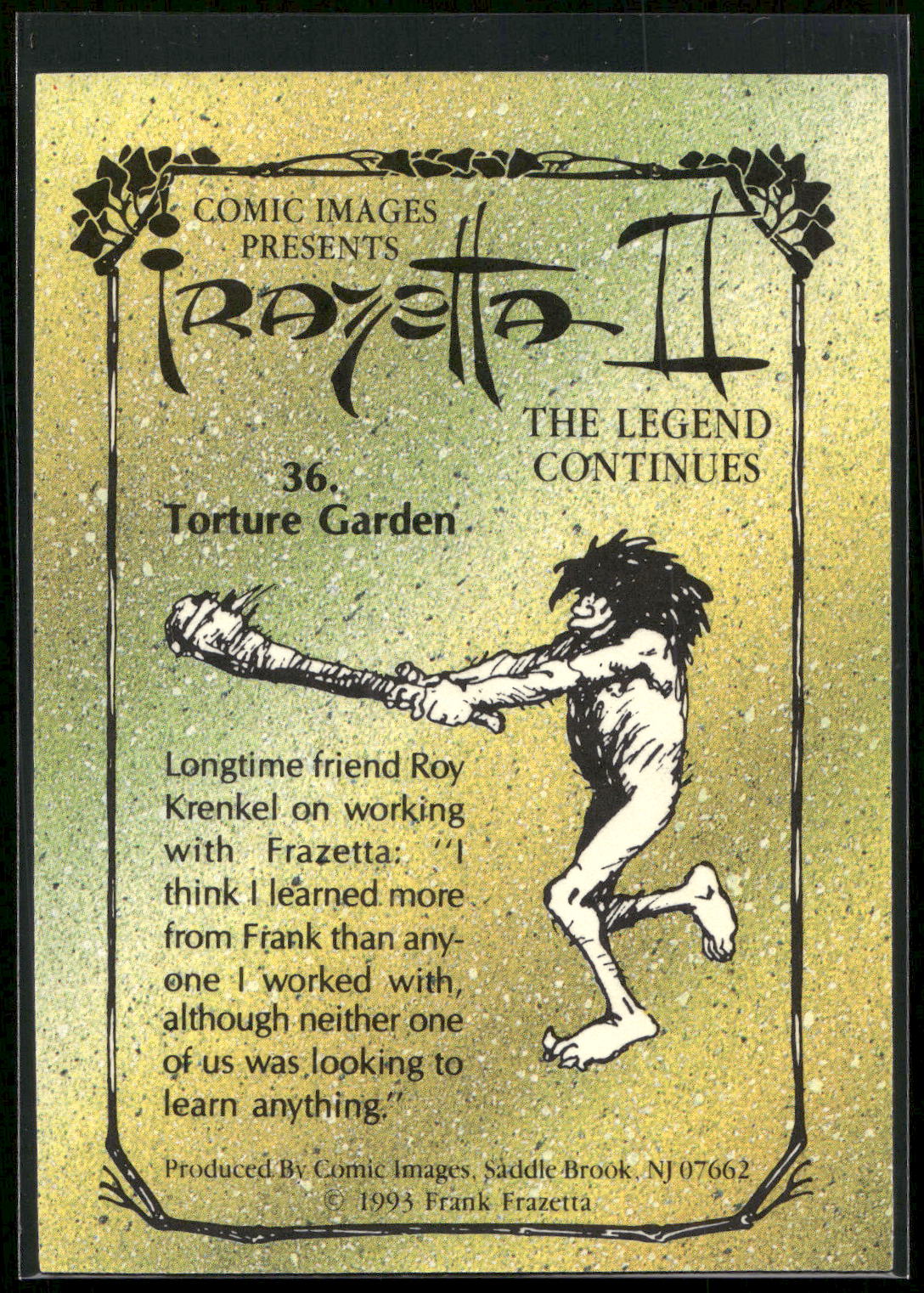 1993 Comic Images Frazetta II The Legend Continues #36 Torture Garden