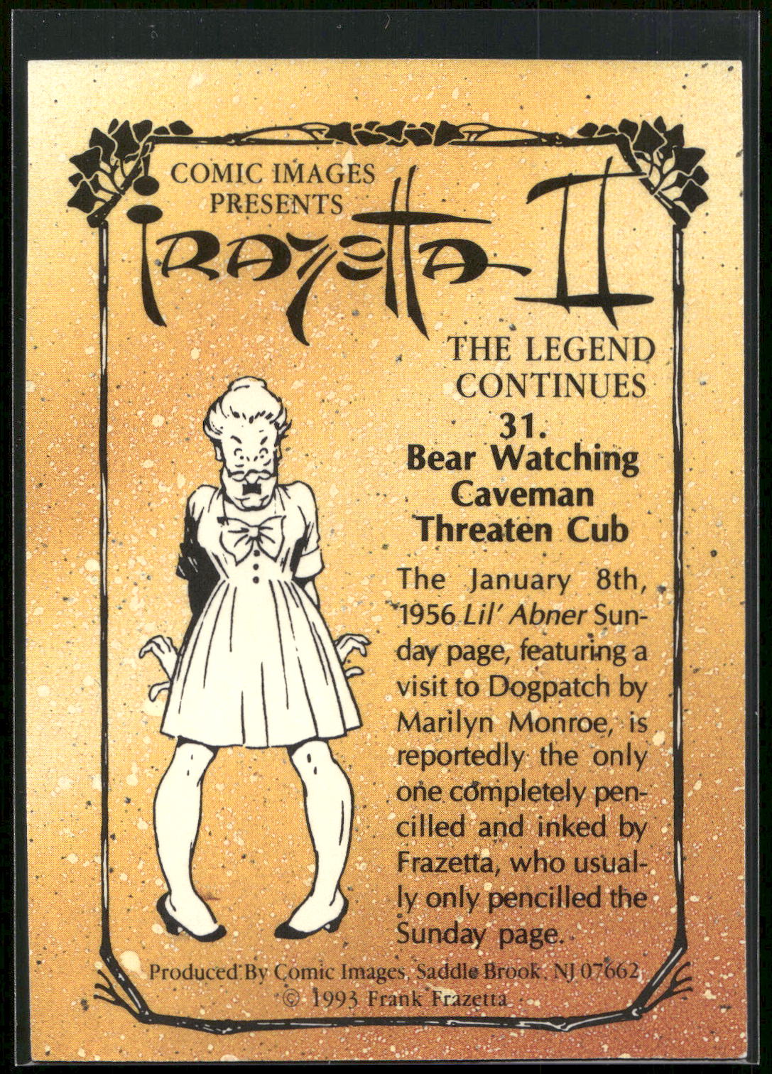 1993 Frazetta II The Legend Continues #31 Bear Watching Caveman Threaten