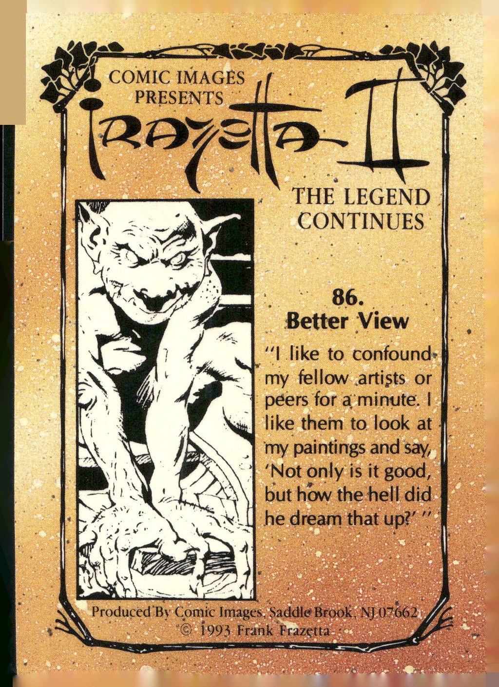1993 Comic Images Frazetta II The Legend Continues #86 Better View