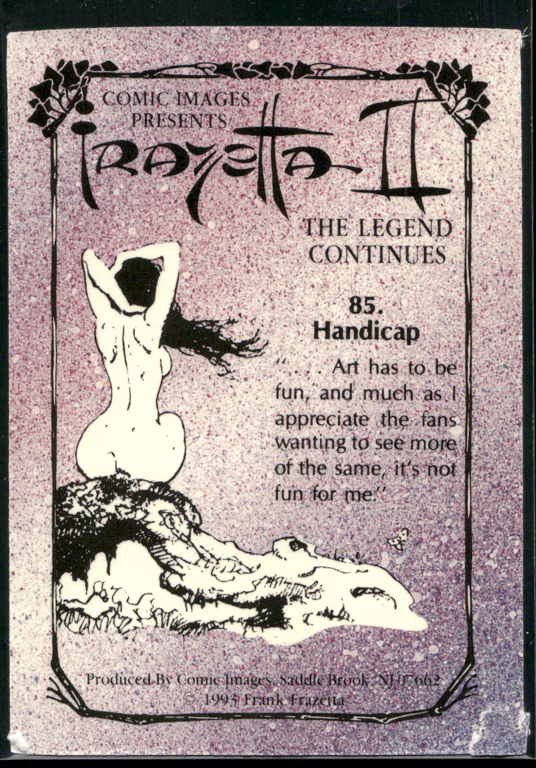 1993 Comic Images Frazetta II The Legend Continues #85 Handicap
