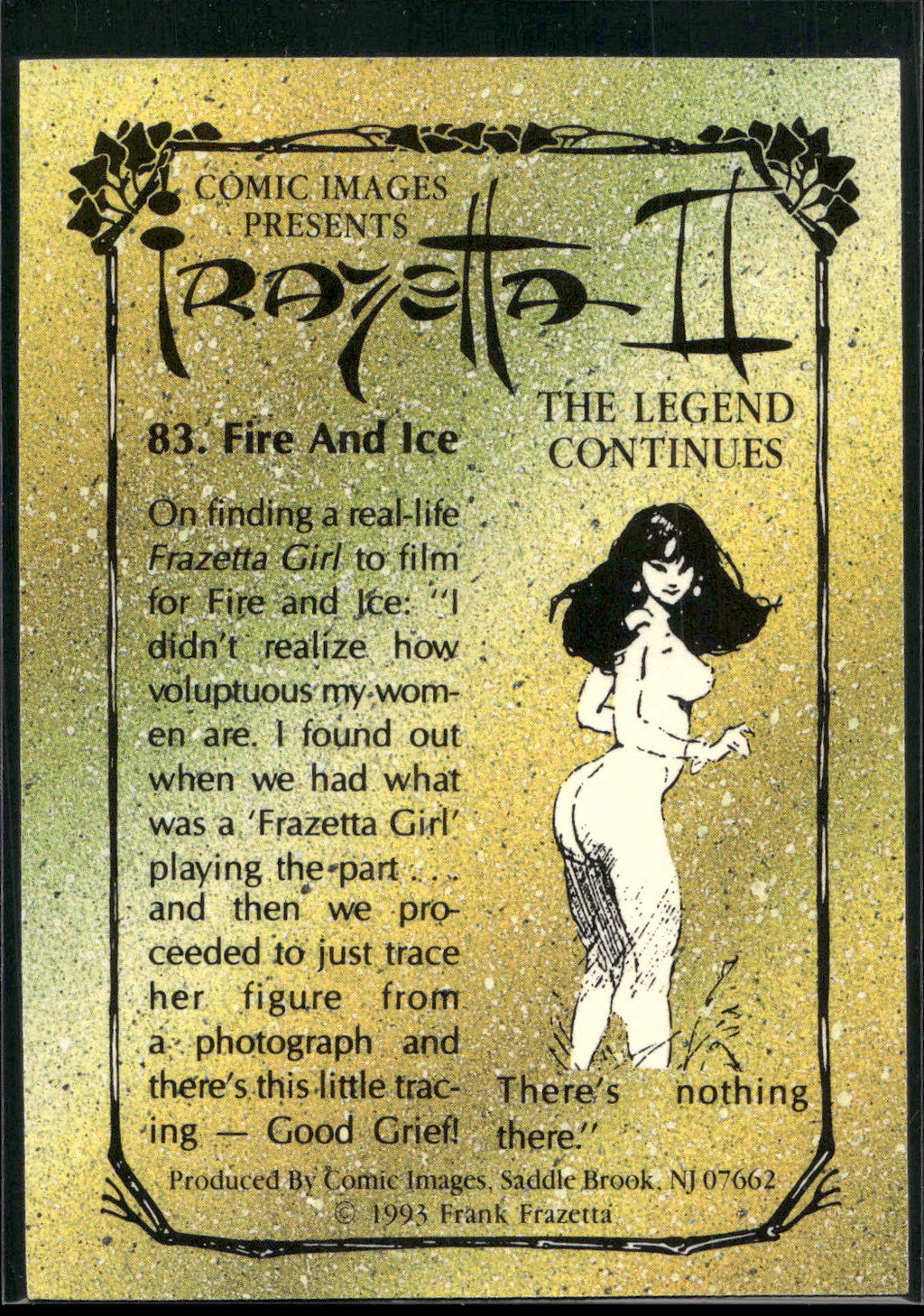 1993 Comic Images Frazetta II The Legend Continues #83 Fire and Ice