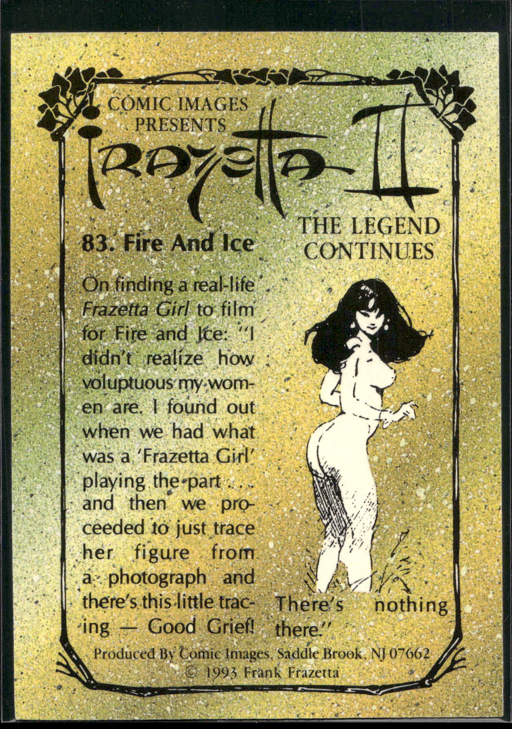 1993 Comic Images Frazetta II The Legend Continues #83 Fire and Ice