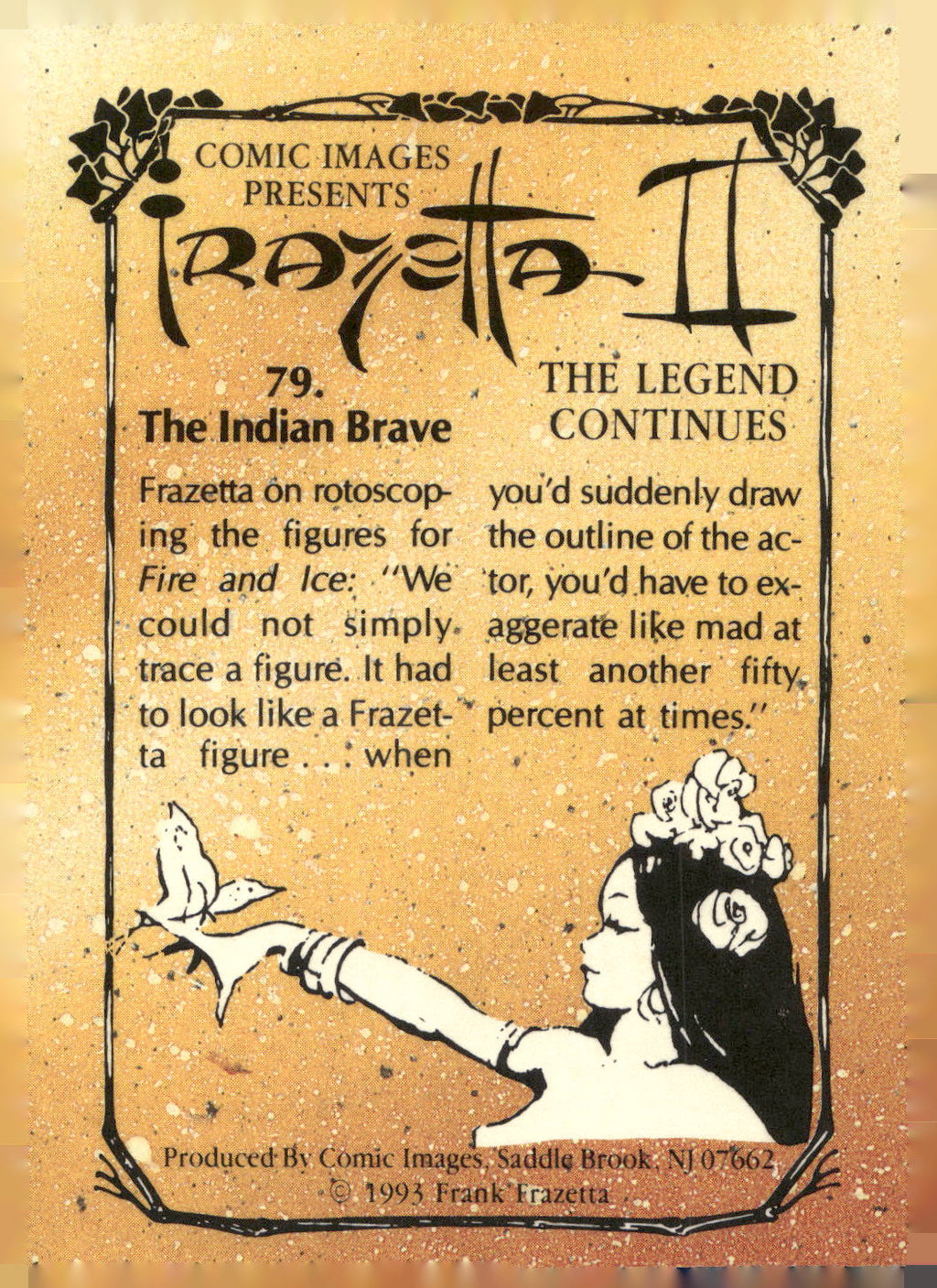 1993 Comic Images Frazetta II The Legend Continues #79 Indian Brave, The