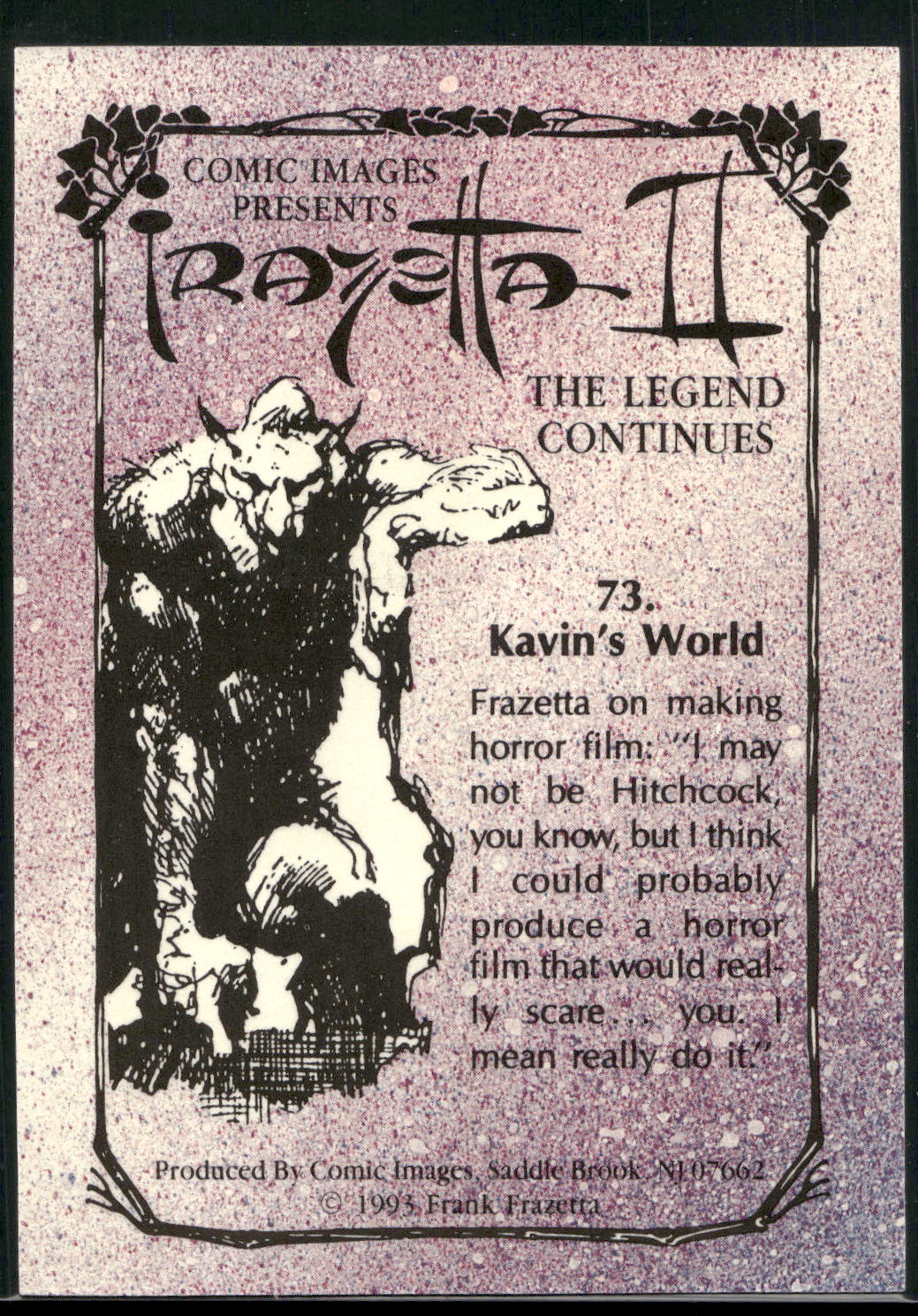 1993 Comic Images Frazetta II The Legend Continues #73 Kavin's World